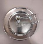 Vintage Donald Duck kinderbestek en bord set, Ophalen of Verzenden, Donald Duck, Gebruikt, Servies