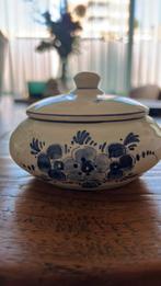 Oud suikerpotje met blauwe decoratie, Ophalen of Verzenden