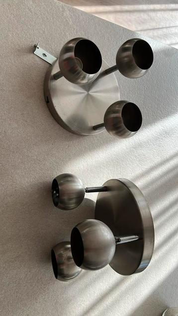 Plafondlampen (2 stuks) met 3 spots