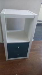 Ikea Kallax met 2 groene/ petrol laadjes, Minder dan 100 cm, 25 tot 50 cm, Zo goed als nieuw, Ophalen