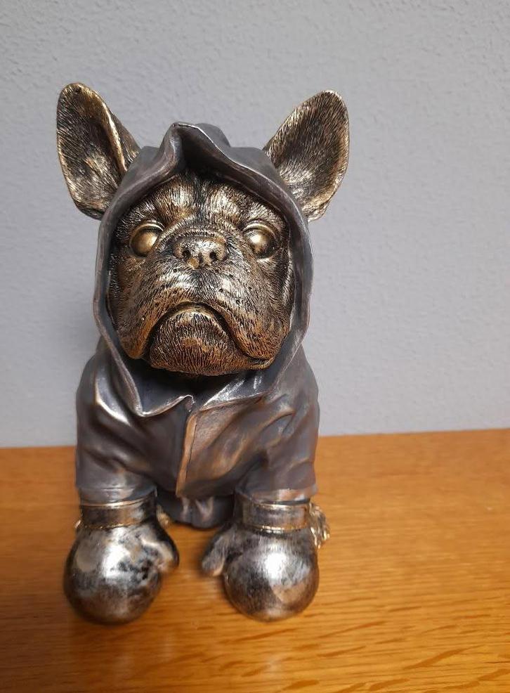 Bull dog als boxer, Verzamelen, Spaarpotten, Zo goed als nieuw, Dier, Steen, Aardewerk of Keramiek, Ophalen of Verzenden