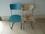 Vintage Gispen stoel, geverfd blauw, gebruikt/ uitverkoop, Huis en Inrichting, Bureaustoelen, Ophalen, Gebruikt, Blauw