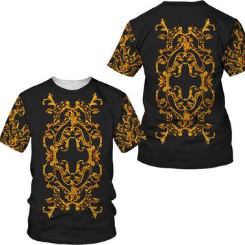 Heren barok t-shirt 6 luxe gouden shirt goud zwart kamper beschikbaar voor biedingen