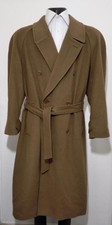 Cognackleurige mantel met wol en cashmere van Van Gils