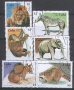 Cuba dieren 1995 leeuw eekhoorn olifant aap, Postzegels en Munten, Ophalen of Verzenden, Dier of Natuur, Gestempeld