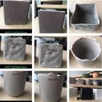 Celine de Lijs bloempotten grijs diverse maten vierkant rond, Tuin en Terras, Bloempotten, Binnen, Ophalen of Verzenden, Zo goed als nieuw