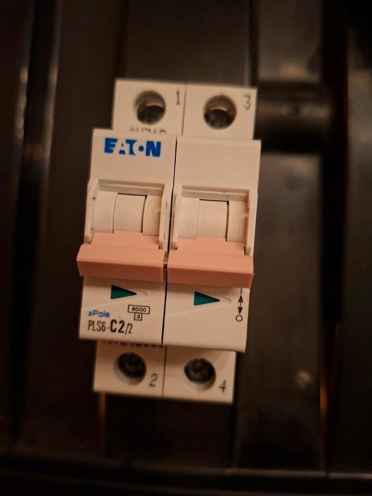 Eaton PLS6-C2/2-MW Installatieautomaat, Doe-het-zelf en Verbouw, Elektra en Kabels, Nieuw, Schakelaar, Ophalen of Verzenden