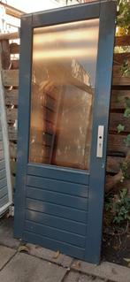 Houten Buitendeur met Glas, Ophalen of Verzenden, Glas, Buitendeur, 200 tot 215 cm