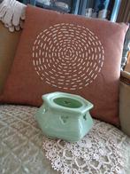 Brocant Groen Theelicht Aardewerk ** Mimosa **, Ophalen of Verzenden