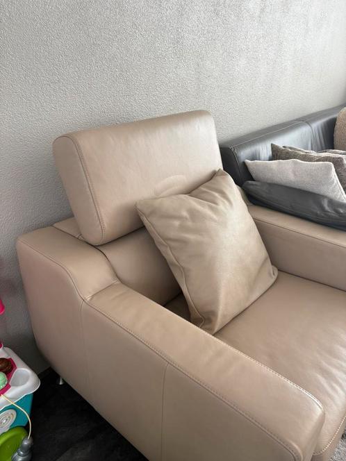 Leren stoel, Huis en Inrichting, Banken | Sofa's en Chaises Longues, Zo goed als nieuw, Eenpersoons, Minder dan 150 cm, Leer, Ophalen