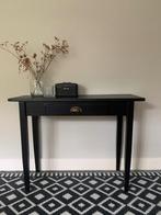 Sidetable, bureautje, wandtafel mat zwart met laatje, Huis en Inrichting, Ophalen, 100 tot 150 cm, Zo goed als nieuw, 25 tot 50 cm