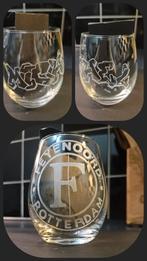 Handgegraveerd FEYENOORD drinkglas met naam, Ophalen of Verzenden, Nieuw, Overige typen