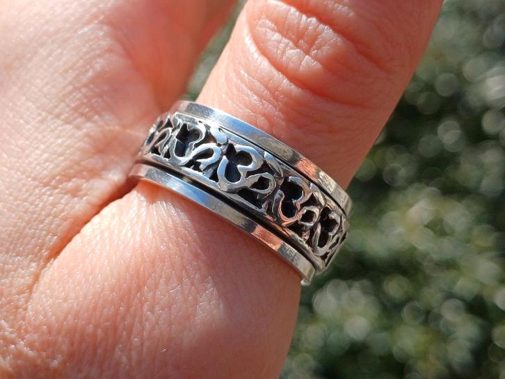 Vanoli 925 zilver draai ring spinning ring OHM maat 20 18,25, Sieraden, Tassen en Uiterlijk, Ringen, Nieuw, Dame of Heer, 20 of groter