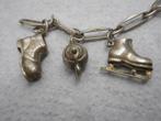 zilveren closed forever armband met 9 bedels nr.554, Sieraden, Tassen en Uiterlijk, Antieke sieraden, Verzenden, Zilver, Armband