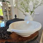 GROTE oude afroomschaal kom beboterd van BOCH La Louvière, Antiek en Kunst, Ophalen of Verzenden