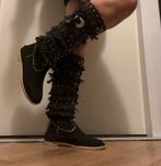 Ibiza Label 1975 fringed laarzen bruin maat 39, Ophalen of Verzenden, Zo goed als nieuw, Bruin, Hoge laarzen