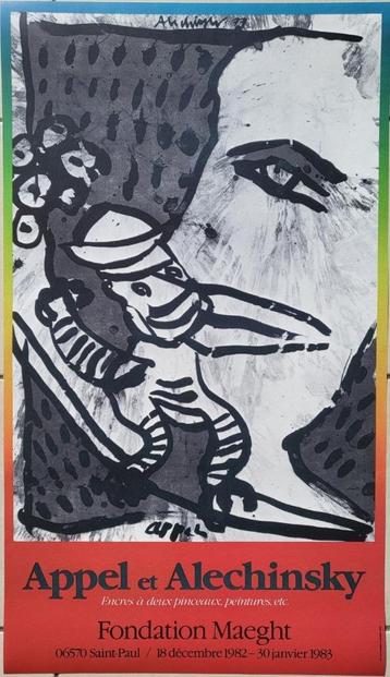 Karel Appel / Pierre Alechinsky - Tentoonstellingsaffiche beschikbaar voor biedingen