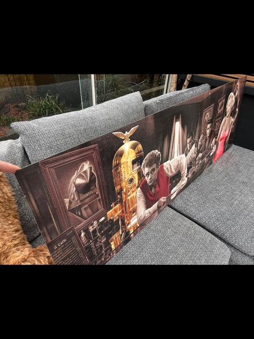 Java Dreams 156x52cm vintage hout marilyn monroe, Huis en Inrichting, Woonaccessoires | Schilderijen, Tekeningen en Foto's, Schilderij