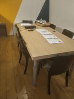 Zware houten vergadertafel hoogte verstelbaar+ design bureau, Huis en Inrichting, Bureaus, Ophalen, In hoogte verstelbaar, Zo goed als nieuw