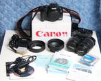 Canon EOS 450D camera met veel accessoires, Ophalen, Gebruikt, Canon, 4 t/m 7 keer
