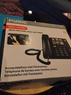 NIEUW SENIOREN telefoon FYSIC DESK PHONE met fototoesten, Ophalen of Verzenden, Nieuw