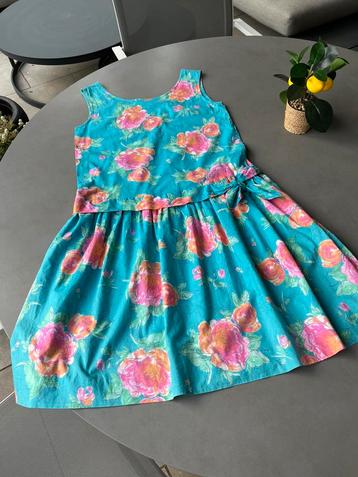 Blauw/roze/oranje Laura Ashley jurkje, maat 38  beschikbaar voor biedingen