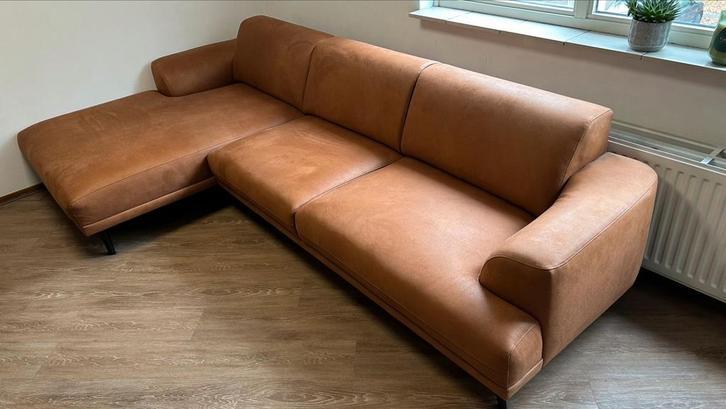 Zitmaxx Bank Cognac 300cm x 160cm, Huis en Inrichting, Banken | Bankstellen, Zo goed als nieuw, Hoekbank, Vierpersoons of meer