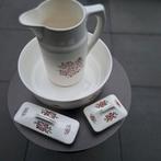 Vintage waskom met kan en zeepbakjes, Antiek en Kunst, Antiek | Keramiek en Aardewerk, Ophalen
