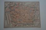LEIDEN PLATTEGROND ANNO 1890 Karl BAEDEKER LITHO E68, Verzenden, Nederland, Landkaart, Zo goed als nieuw