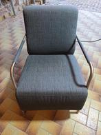 Grijze fauteuil - 60x80cm, Huis en Inrichting, Gebruikt, 75 tot 100 cm, Ophalen of Verzenden, Metaal