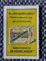 Sluitzegel Koekfabriek DE NEDERLANDER Lindeboom St. Nicolaas, Verzenden