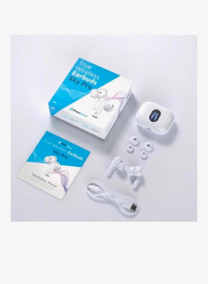 PrimeSound Sky Pro Oordopjes - Wit, Audio, Tv en Foto, Koptelefoons, Zo goed als nieuw, Overige merken, Draadloos, Ophalen of Verzenden