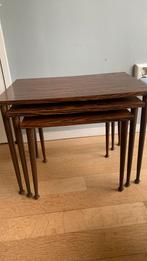 Vintage set tafeltjes 3 van palissander, Ophalen of Verzenden