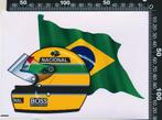 Sticker: Ayrton Senna (1 - Groot), Ophalen of Verzenden, Zo goed als nieuw, Auto of Motor