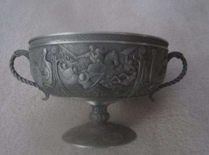 Tinnen Camelot bowl, Antiek en Kunst, Curiosa en Brocante, Ophalen of Verzenden
