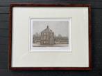 Ingelijste ets Willem Veldhorst - Hofwijck Voorburg, Ophalen of Verzenden