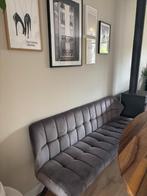 Eetkamerbank + 2 stoelen Antraciet Velvet, Huis en Inrichting, Ophalen, Gebruikt, Twee, Stof