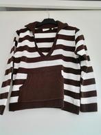 Bruin/wit gestreepte trui. Maat L, Ophalen of Verzenden, Zo goed als nieuw
