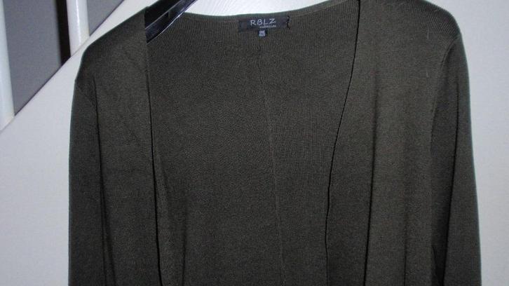 NIEUW Damesvest RLBZ maat L/XL legergroen viscose, Kleding | Dames, Truien en Vesten, Nieuw, Maat 46/48 (XL) of groter, Groen
