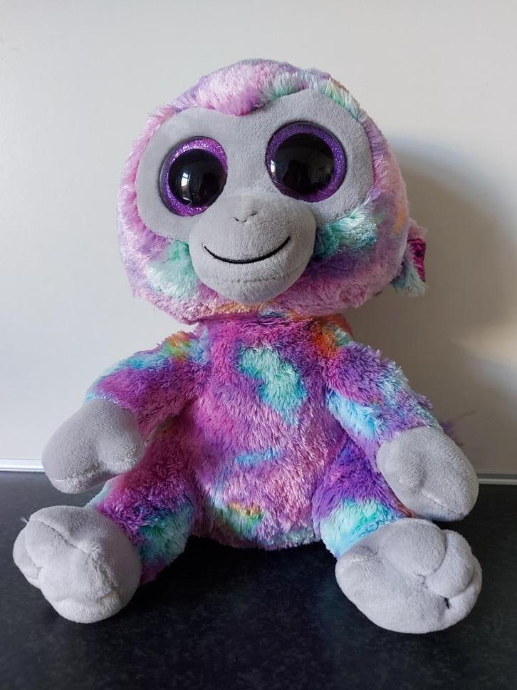 TY Beanie Boo Zuri - Aap - lengte 25cm, Kinderen en Baby's, Speelgoed | Knuffels en Pluche, Zo goed als nieuw, Overige typen, Ophalen