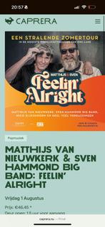 2 kaartjes vrij 1 augustus Matthijs van nieuwkerk en bigband, Tickets en Kaartjes, Concerten | Nederlandstalig, Twee personen