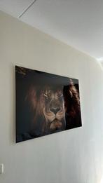 Leeuwen glasschilderij, Schilderij, Zo goed als nieuw, 100 tot 125 cm, Ophalen