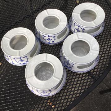 Originele Saks servies van jager, 5x waxinehouders beschikbaar voor biedingen