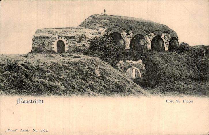 Maastricht fort, Verzamelen, Ansichtkaarten | Nederland, Gelopen, Limburg, Voor 1920, Ophalen of Verzenden