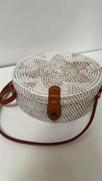 Zomer Rotan Ronde Dames Tas, Ophalen of Verzenden, Zo goed als nieuw, Wit
