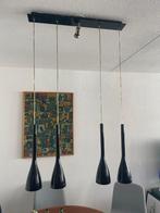 Zwarte hanglamp met spot voor schilderij, Ophalen, 75 cm of meer, Modern, Glas