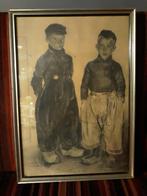 2 VOLENDAMSE JONGENS  ETS VAN CEES BOLDING  1923, Antiek en Kunst, Ophalen of Verzenden