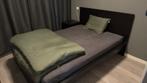 Ikea Malm Bed Zwartbruin 140x200cm + 2x Lattenbodem Lonset, Huis en Inrichting, Slaapkamer | Bedden, Ophalen, Zwart, Tweepersoons