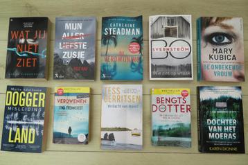 Set van 41 thrillers spannende boeken (1x gelezen) - ook los beschikbaar voor biedingen