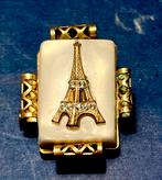 Antieke Parijs Broche - Eiffeltoren, Met kristal, Overige materialen, Gebruikt, Minder dan 4 cm